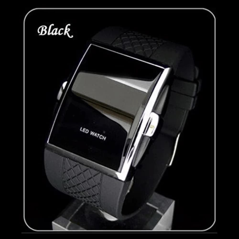 Orologi digitali sportivi da uomo Orologio da fitness a LED da uomo rettangolare bianco nero Cinturino in silicone Orologio elettronico da uomo Relogio Masculino Nuovo
