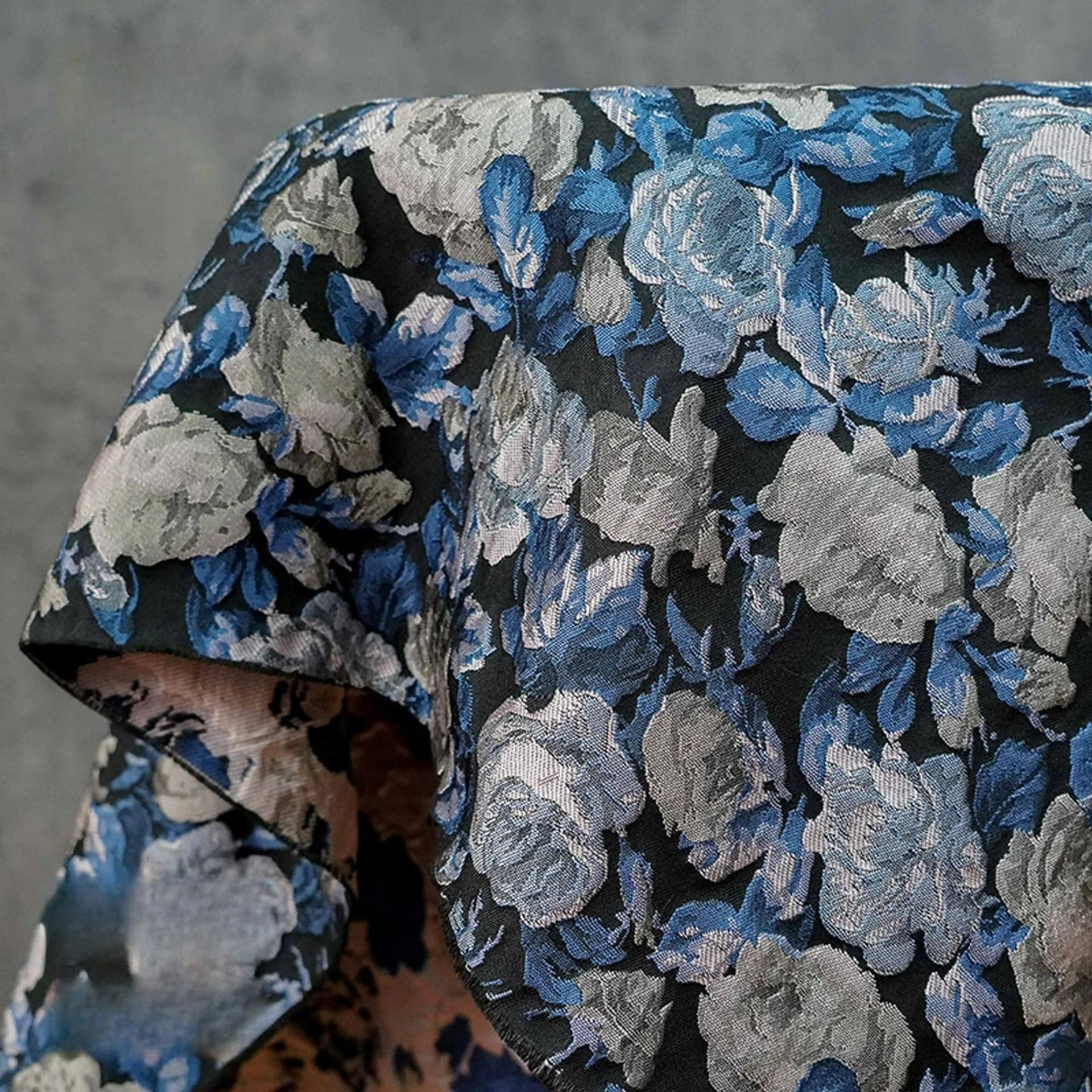 3D Relief Rose Yarn Dyed Jacquard Fabric Retro Dress Vest Suit Sofa Cover Decorative Sewing Fabric