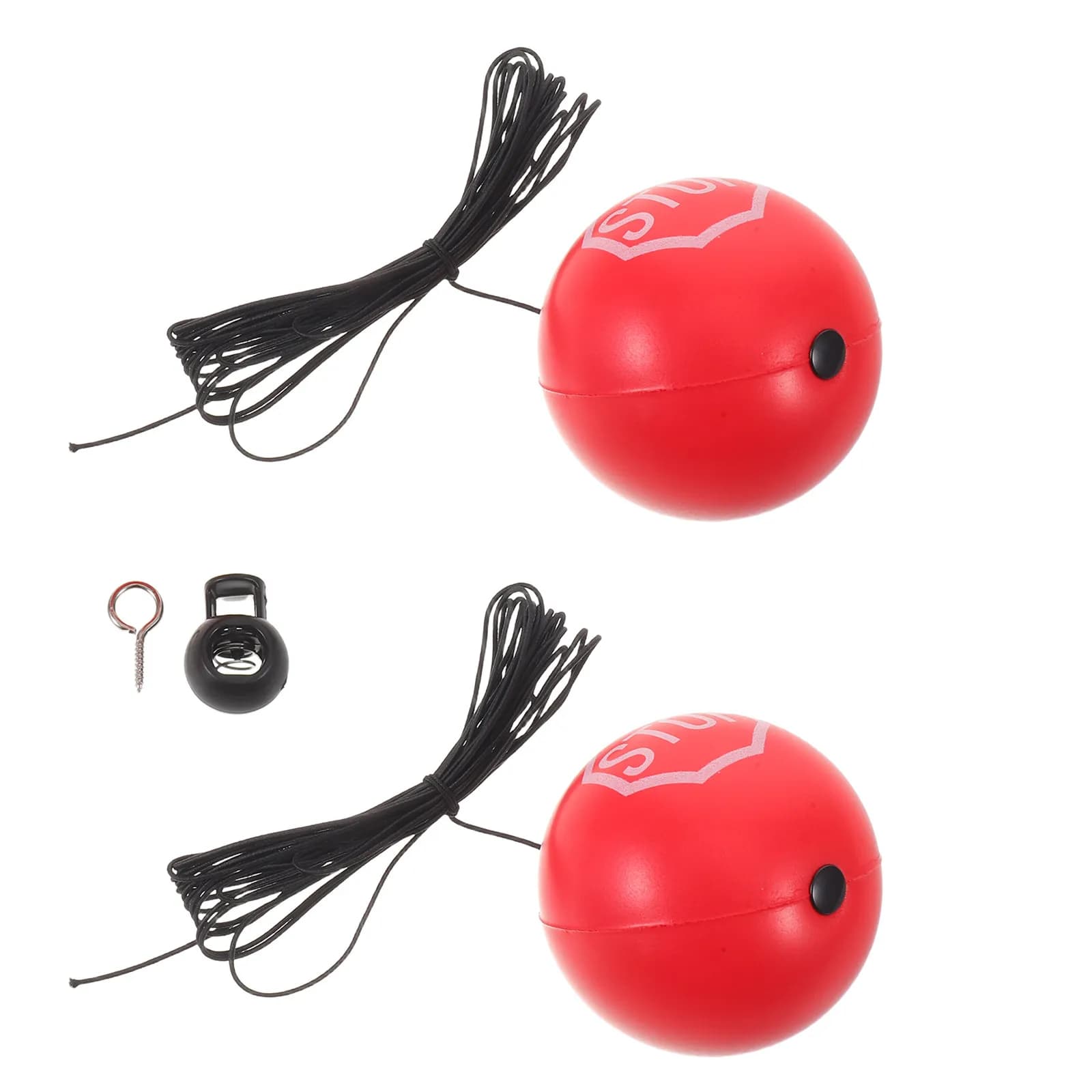1Set Garage Tennis Ball Parking Aid Red with 13Ft Elastic String Adjustable Buckle Garage Parking Stop Indicator Anti-Collision