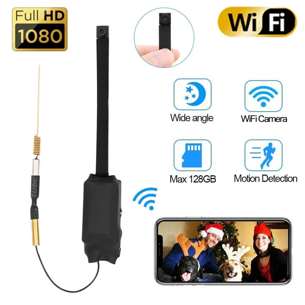 Mini WiFi camera DIY HD 1080P wide-angle 120 ° Wireless portable Webcam Micro camera Logging Support for loop Remote View