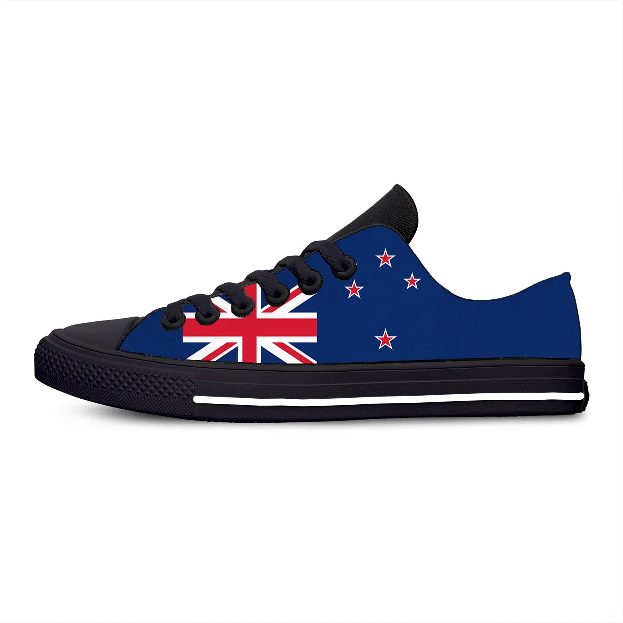 Scarpe da ginnastica basse con bandiera della Nuova Zelanda, scarpe casual da uomo, da donna, per adolescenti, scarpe da corsa in tela, stampa 3D, scarpe leggere e traspiranti