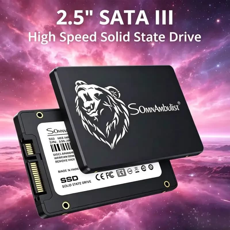 Premium SomnAmbulist 2.5 Inch SATA3 SSD Has Multiple Practical Options, High-speed Solid Drive for Notebook and Desktop Compute