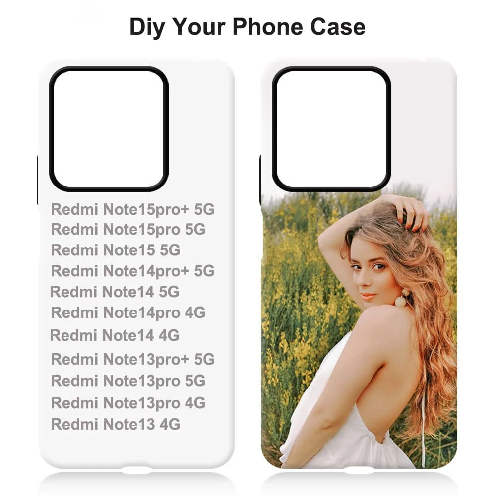 Cover per Telefono Personalizzate 3D per Sublimazione, Compatibili con Xiaomi Redmi Note 13 12 11 Pro 5G 14C 13C 12C 11S 4G 11T 17, Custodie Termosaldabili