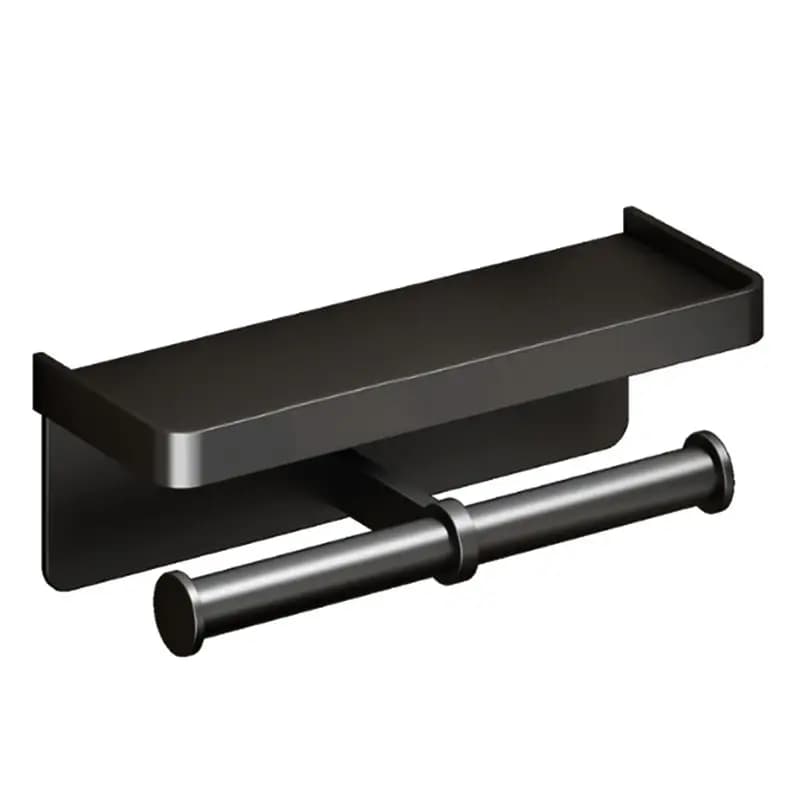 AEE2-Toilet Paper Holder Wall-Mounted Aluminum Alloy Toilet Paper Holder Tissue Rack Bathroom Tissue Holder
