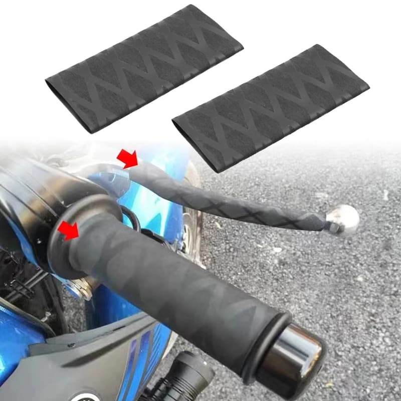 1Pair Non-slip Rubber Grip Glove Motorcycle Handle Cover Universal Heat Shrinkable Grip Cover Sleeve Hand