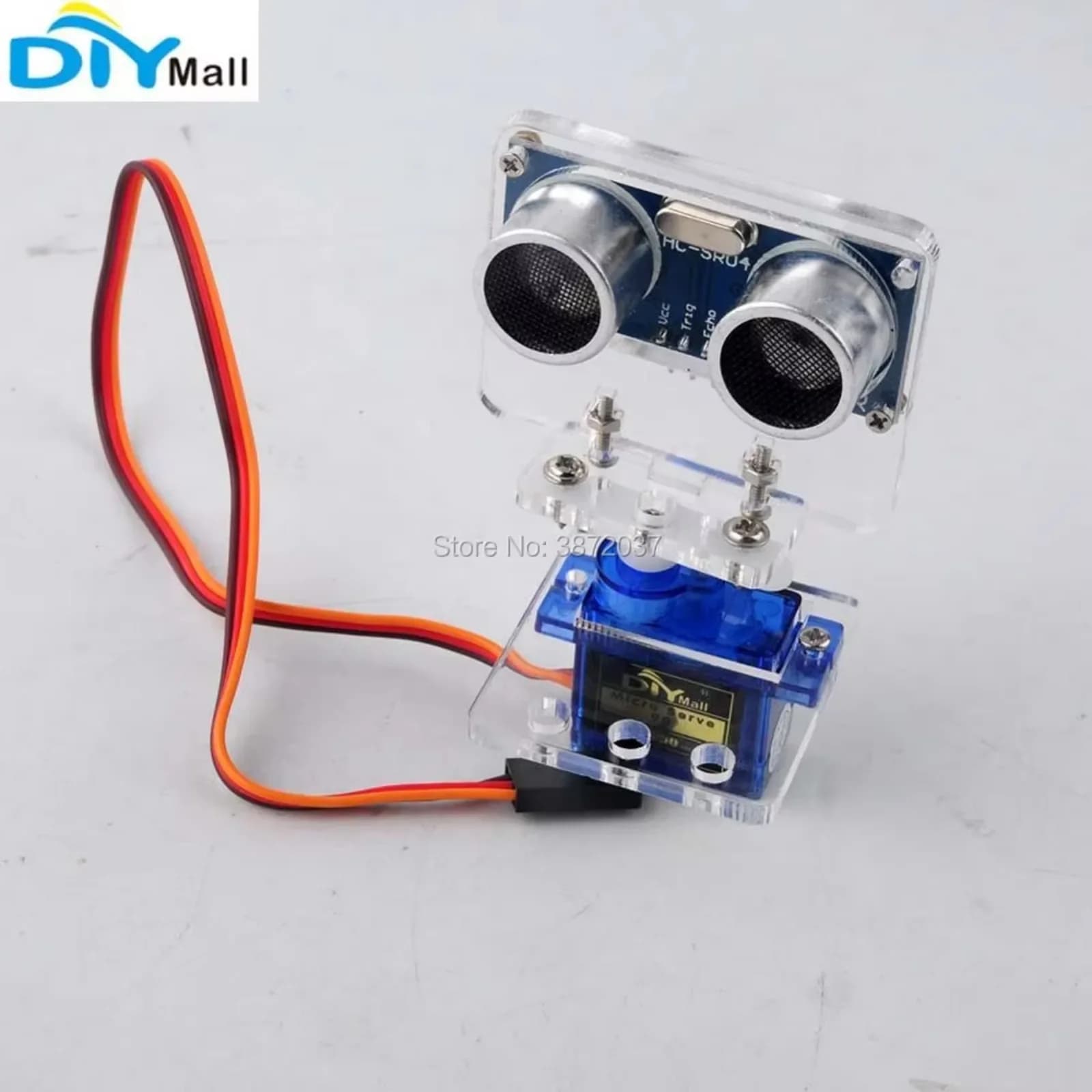 Kit Sensore Ultrasonico HC-SR04 e Servo 9G con Staffa di Montaggio per Progetti di Robotica Arduino/Raspberry Pi
