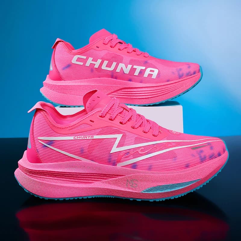 Scarpe da Corsa con Piastra in Carbonio per Maratona, Sneakers Atletiche Traspiranti e Leggere per Uomo e Donna