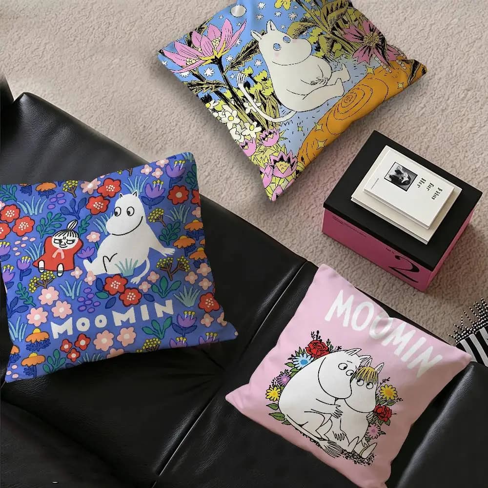 Cute M-Moomins Anime Cartoon Bear pillow cover sofa cushion cover home room decoration children gift