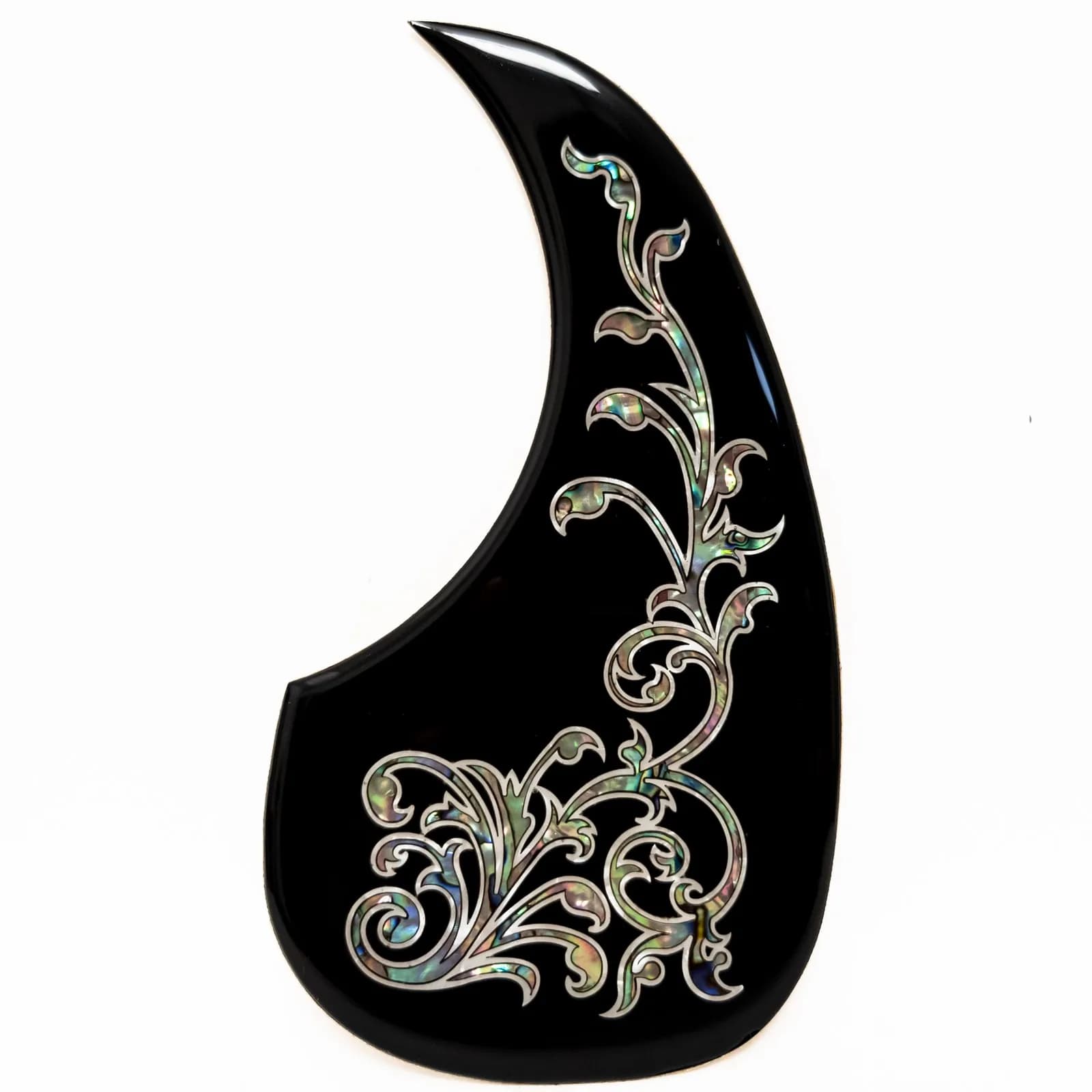 Battipenna per chitarra acustica Intarsio di conchiglia di abalone per chitarre stile D45 da 40-42", protezione protettiva per piastra antigraffio autoadesiva