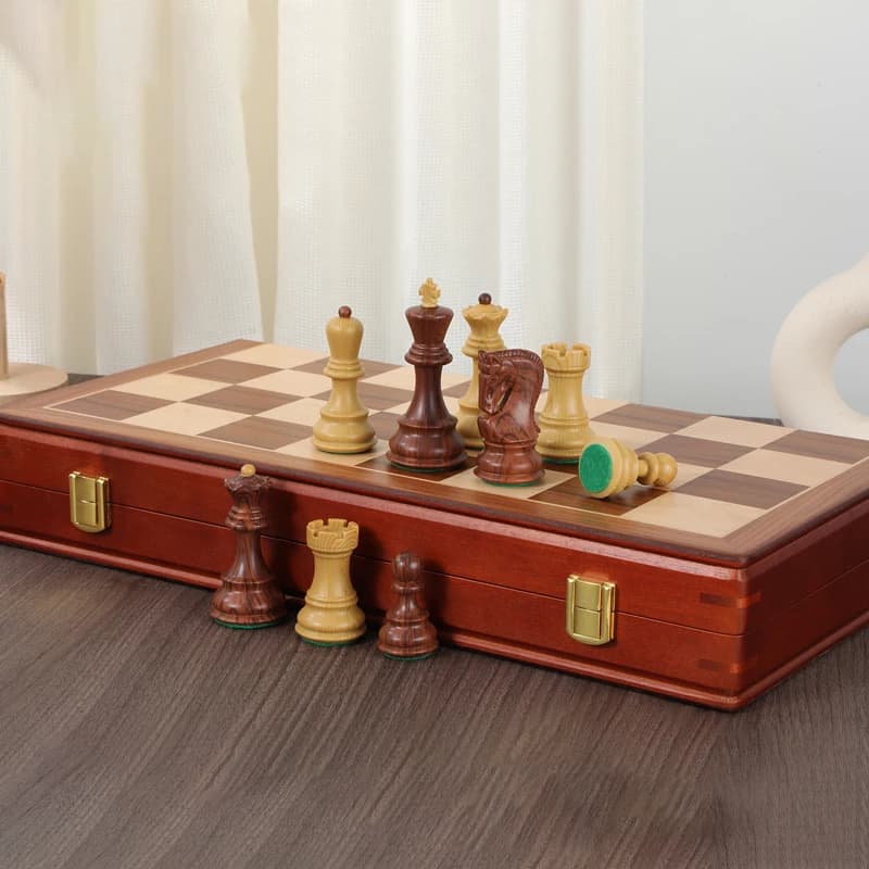 Set da gioco per scacchi in plastica pesante inciso, set di scacchi extra-large Scacchiera in legno da 45 cm/17,7 pollici, con 2 regine aggiuntive