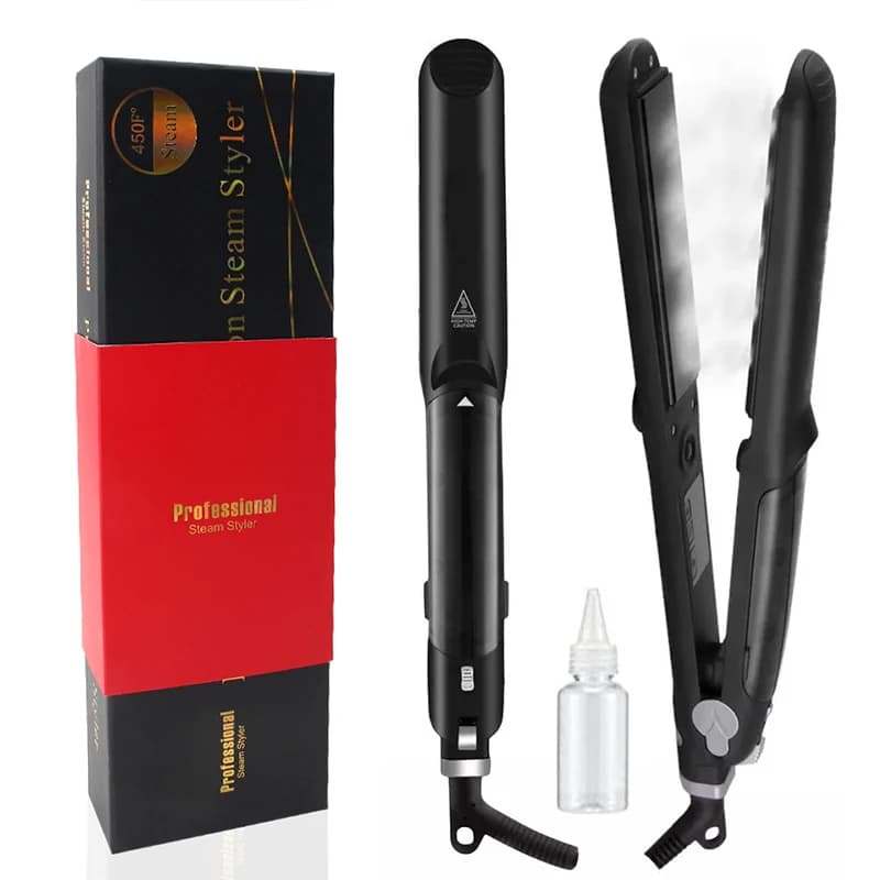 Steam hair dish for hair professional steam iron for salon Ionian steam iron with ceramic tormaline 2 in 1