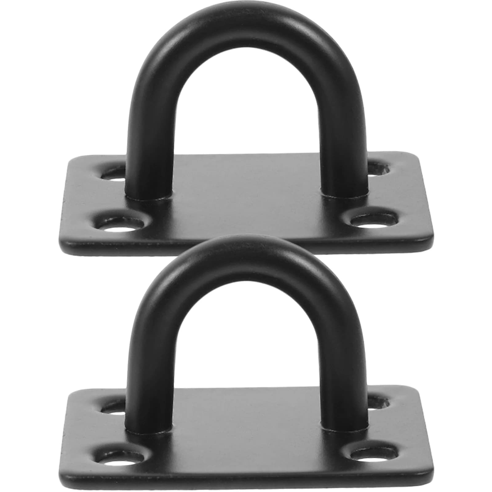 2 Pcs Stainless Steel U Shaped Hooks Pad Eye Plate Heavy Duty Ceiling Mount Concrete Wall Anchor Multi Purpose Home Garage Porch