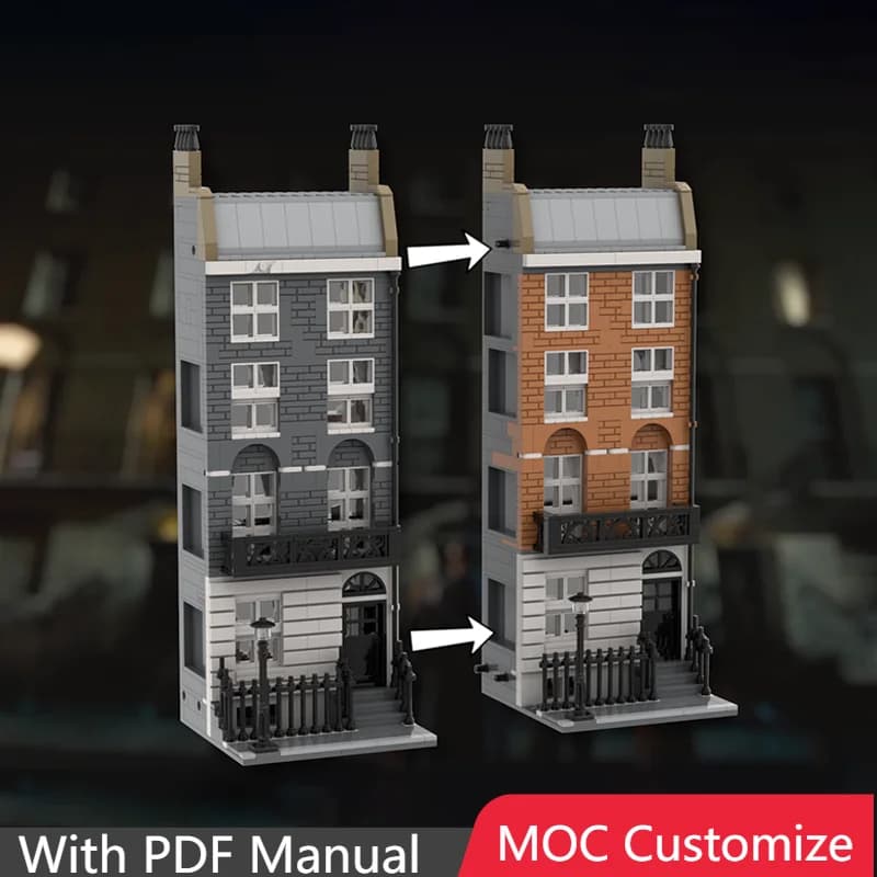 1009 PCS MOC Creative Street View Case di lusso Modello modulare Architettura Building Block Fai da te Educazione Assemblaggio Giocattoli per bambini Regali