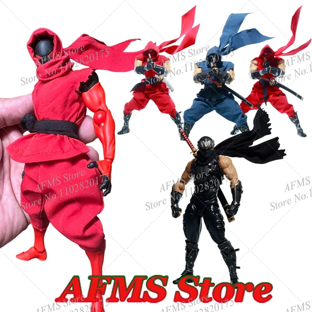 1/12 Balance Figure From Collection Ryu Hayabusa Vest Pants Scarf Ninja Combat Clothing For Men From 6 Inch Soldier Action Figures Body