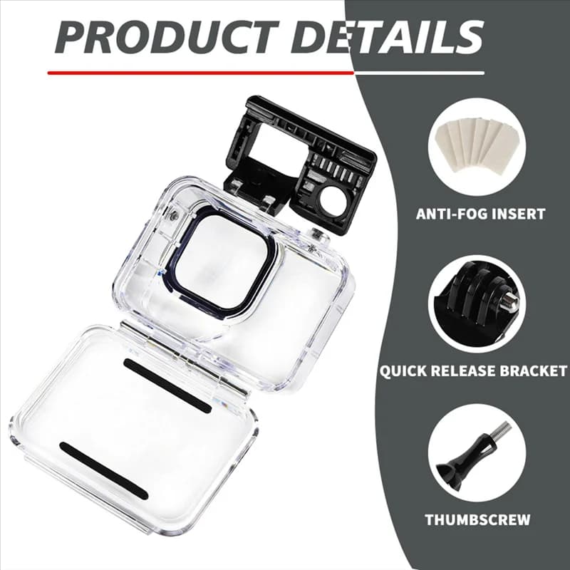 VONUOVO LISTA,Per Insta360 Ace Pro 2, 30M/98FT underwater protective case Shell for Insta360 Action Camera Diving