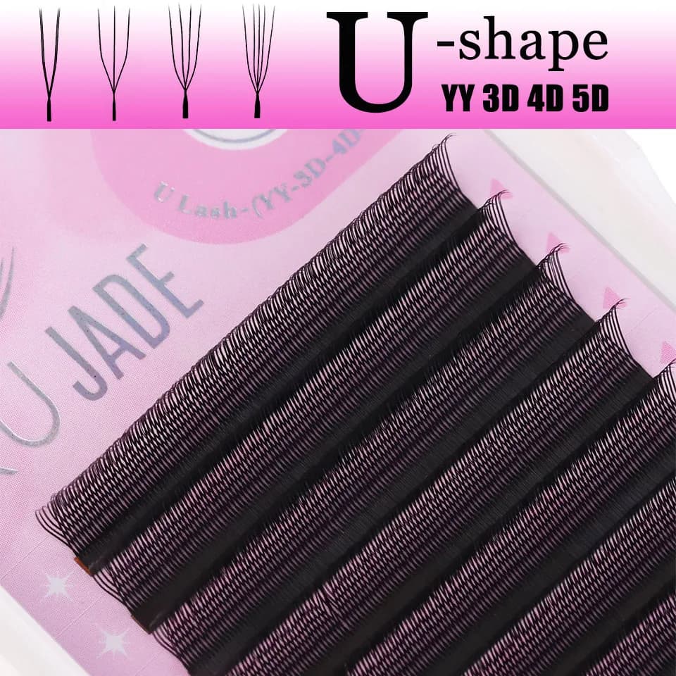 Nuove Extension Ciglia a U YY W Bloom 3D 4D 5D, Ventagli di Volume Premontati, Facili da Applicare, Morbide, Leggere, Ciglia Finte Effetto Visone Voluminose