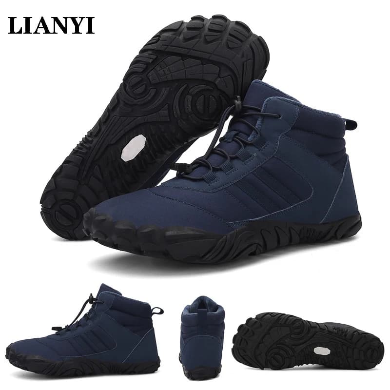 Scarpe Casual in Cotone Caldo LIANYI, Stivaletti Leggeri e Imbottiti, Scarpe da Trekking Sportive alla Moda per Uomo