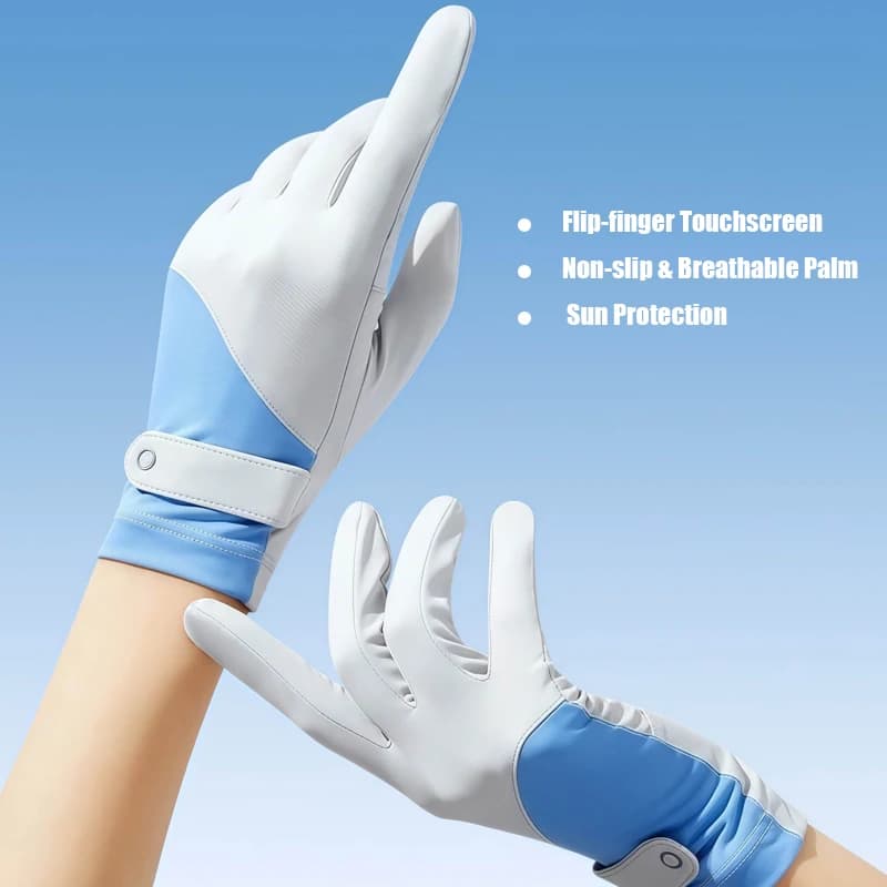 Guanti estivi da donna per la protezione solare, touchscreen, traspiranti, antiscivolo, guanti da guida, coprimani con protezione solare per lo shopping all'aperto