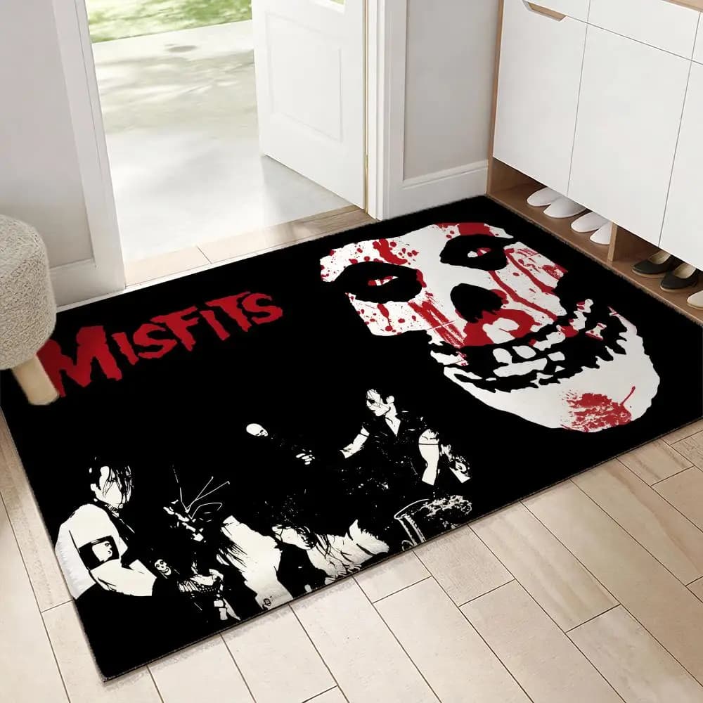m-Misfitss Soft and thick flannel house mat, non-slip, for living room, home decoration