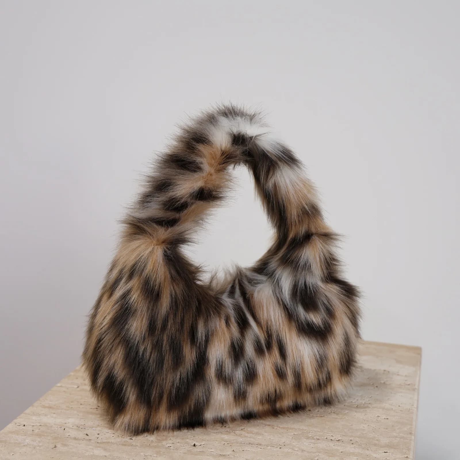 Women's Leopard Leather Shoulder Bag Y2K, Women's Faux Leather Pouche, Female Soft Bag