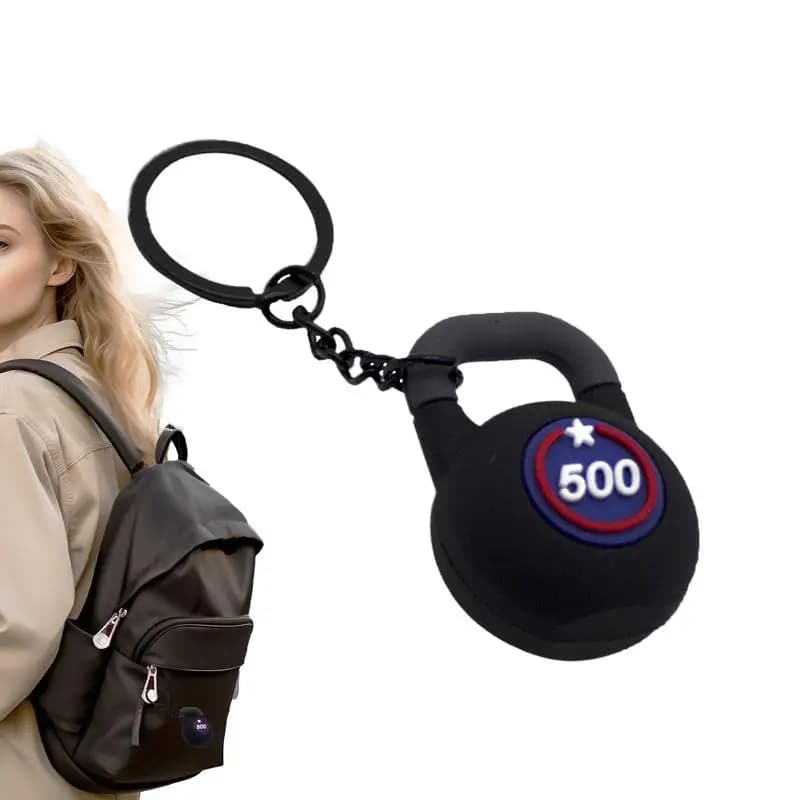Kettlebell Keychain Fitness Gym Keyring PVC Creative Pendant Backpack Charm Pendant Simulation Keychain Creative For Men And