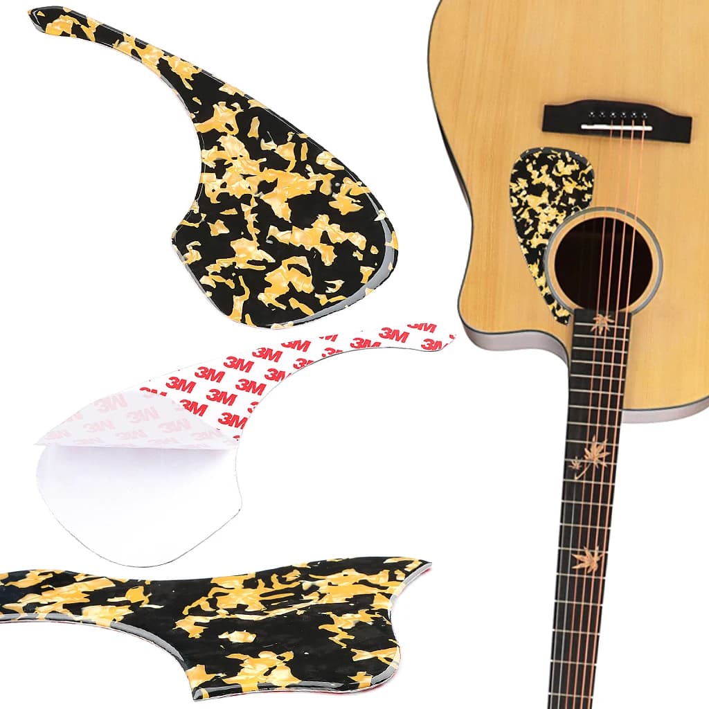 Battipenna Autoadesivo per Chitarra, Protezione Antigraffio per Chitarra Folk Acustica, Forma a Goccia Lunga in PVC