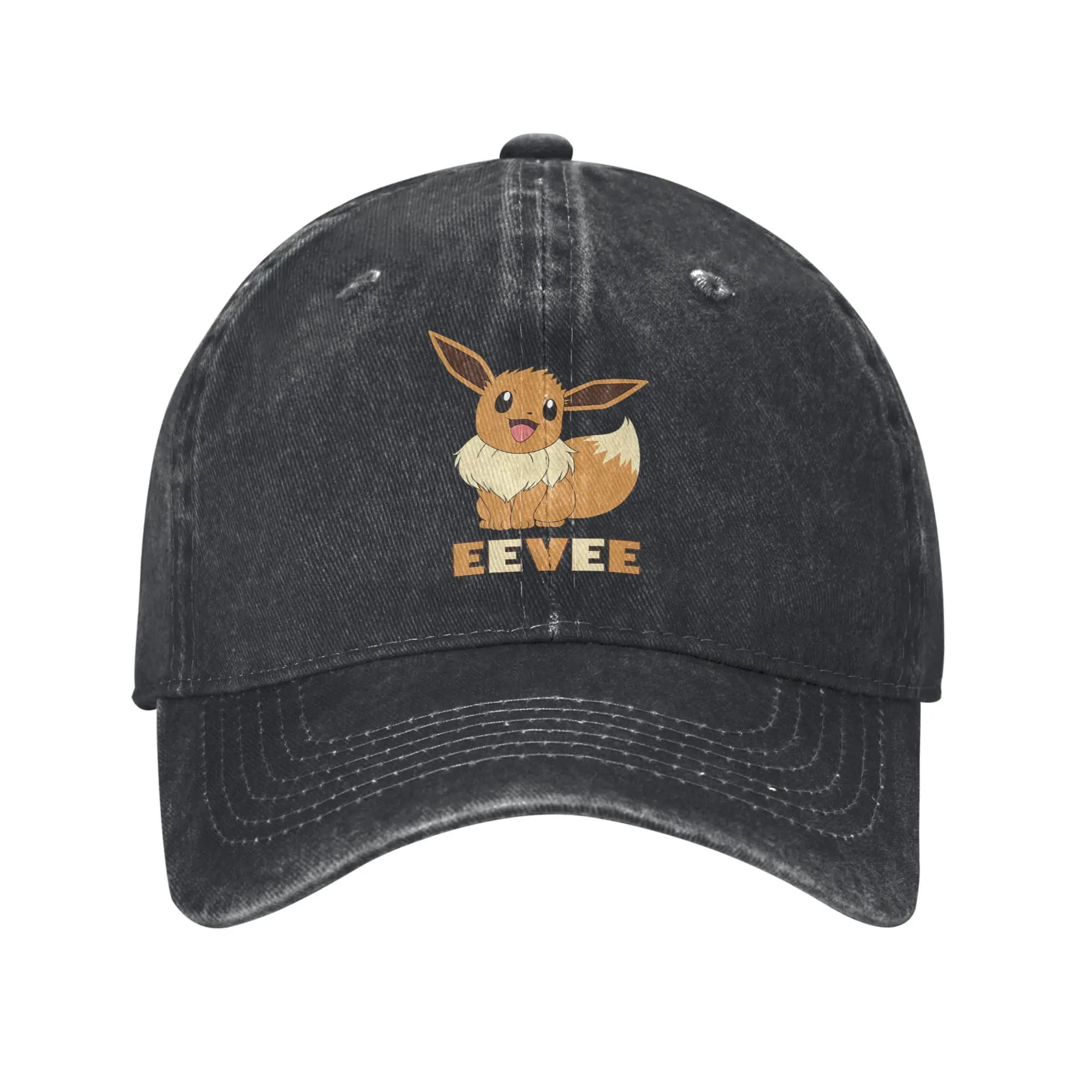 Cappellino da Baseball Casual Pokemon Eevee, Cappelli da Tennis e Skate Hip Hop, Cappellini da Baseball Estivi Regolabili Unisex per Adolescenti alla Moda
