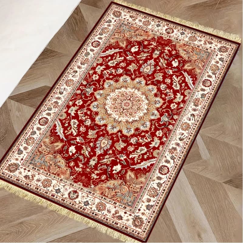 Tappeto da Preghiera VIKAMA in Stile Persiano Vintage, Antiscivolo e Antimacchia, Adatto per Moschee, Culto Domestico e Arredamento del Soggiorno