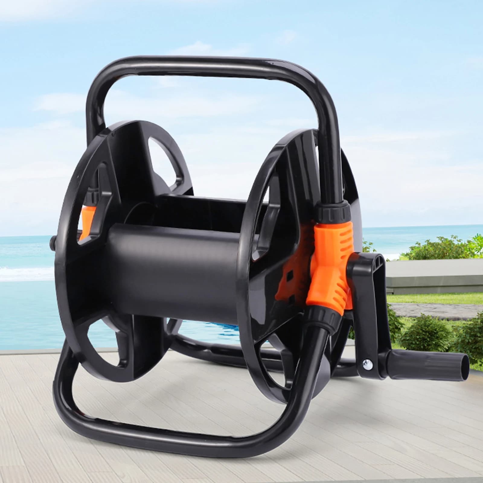 Water Pipe Storage Rack Multi-Purpose Single Arm Pipe Coiler Wear Resist Portable Hose Storage Reel Garden Supplies