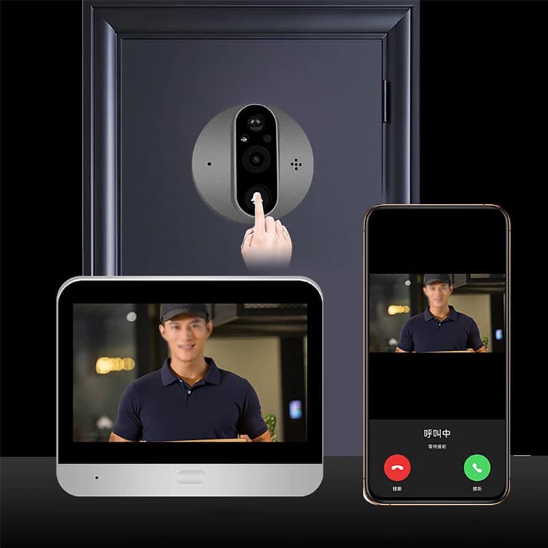 1080P WiFi Tuya Smart Video campanello 4.3 pollici citofono vocale bidirezionale porta telecamera per occhi sicurezza domestica visione notturna video campanello per porte