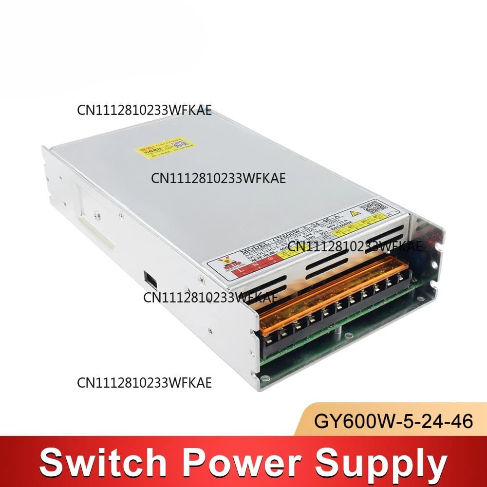 1PC Guanyang CNC Switch Power Supply GY600W-5-24-46 Triple Output DC5V 3A 24V 3A 46V 11A for Laser Cutting and Engraving Machine