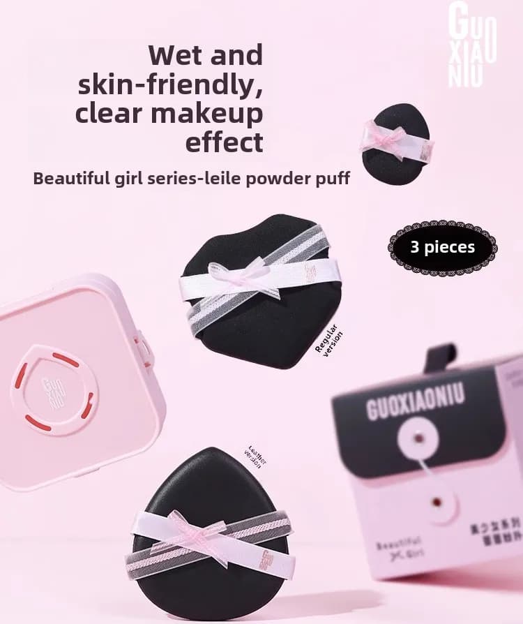 Guo Xiaoniu 3 pcs/set Beauty Girl Series Leilei Dry Powder Blow and Bagnate Air Bearing Funded Makeup Tool Sponges