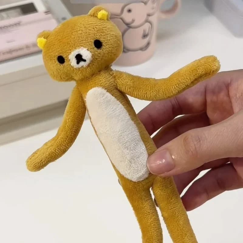 Astuccio Portapenne in Stile Giapponese con Personaggio Rilakkuma a Gambe Lunghe, Portafoglio, Ornamento da Appendere, Decorazione da Scrivania, Regalo di Compleanno per Amici