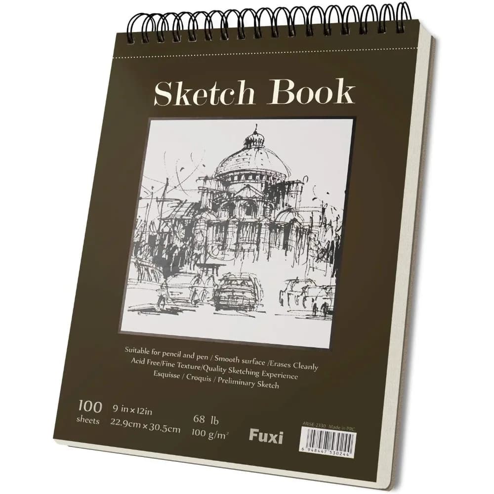 9" x 12" Sketch Book, Top Spiral Bound Sketch Pad, 100 Sheets 68lb/100gsm Acid-Free Drawing Paper, Art Sketchbook for Drawing Pad for Kids Artists & Beginners Professional Art Supplies for Adults