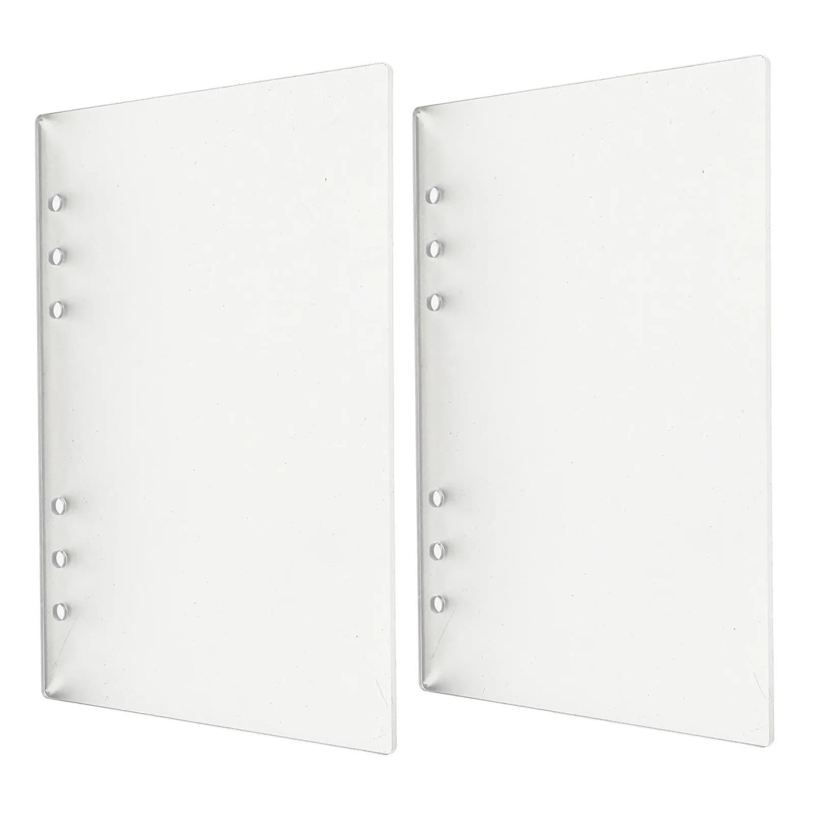 2 Pezzi Copertina A6 in Acrilico Satinato per Raccoglitore, Ricaricabile, con Fogli Mobili, Elegante Copertina Anteriore Trasparente per Planner Fai-da-te
