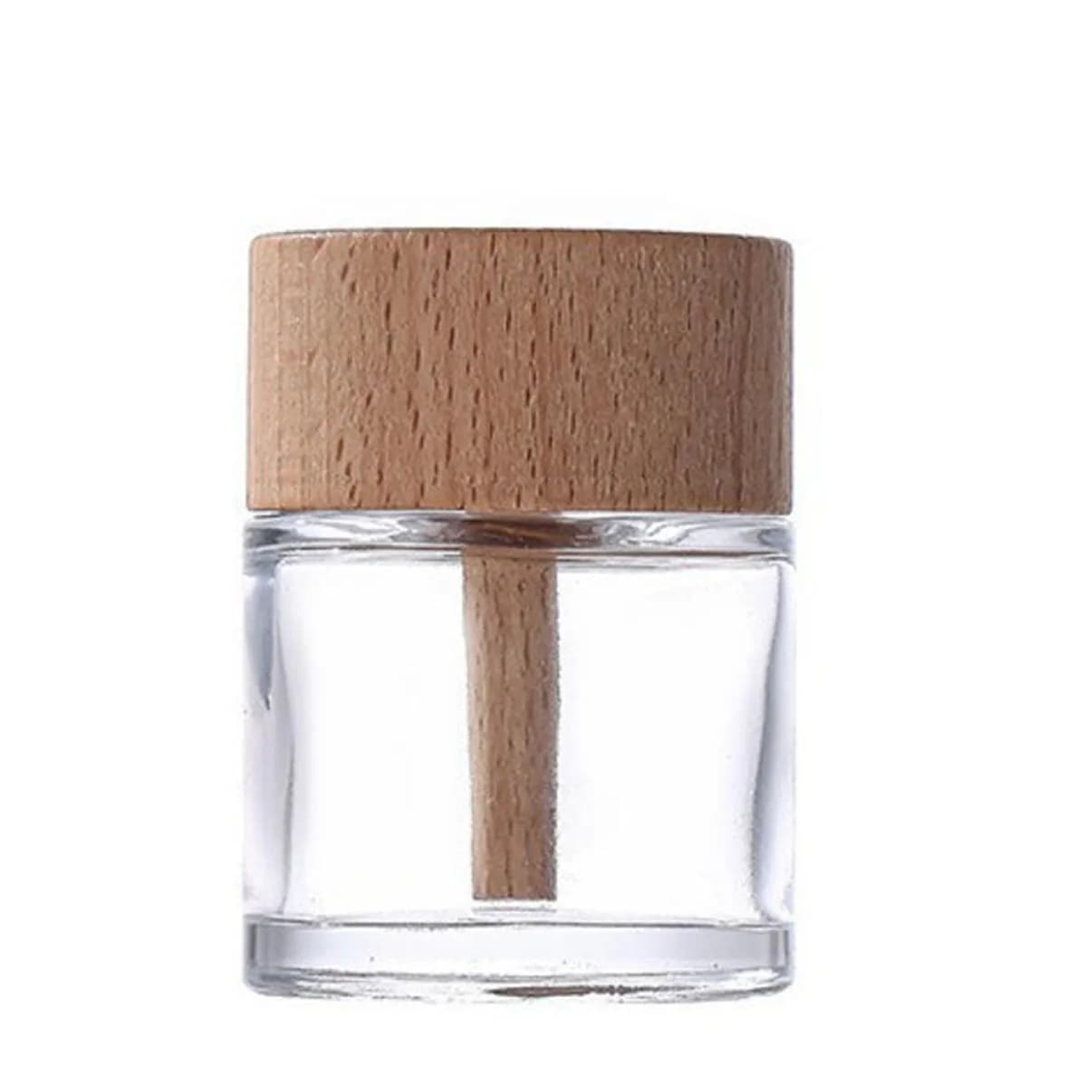 Flacone in vetro da 50 ml per aromaterapia con tappo in legno, diffusore di fragranze per la casa, flacone da viaggio per profumo, olio essenziale, decorazione profumata, bastoncini diffusori