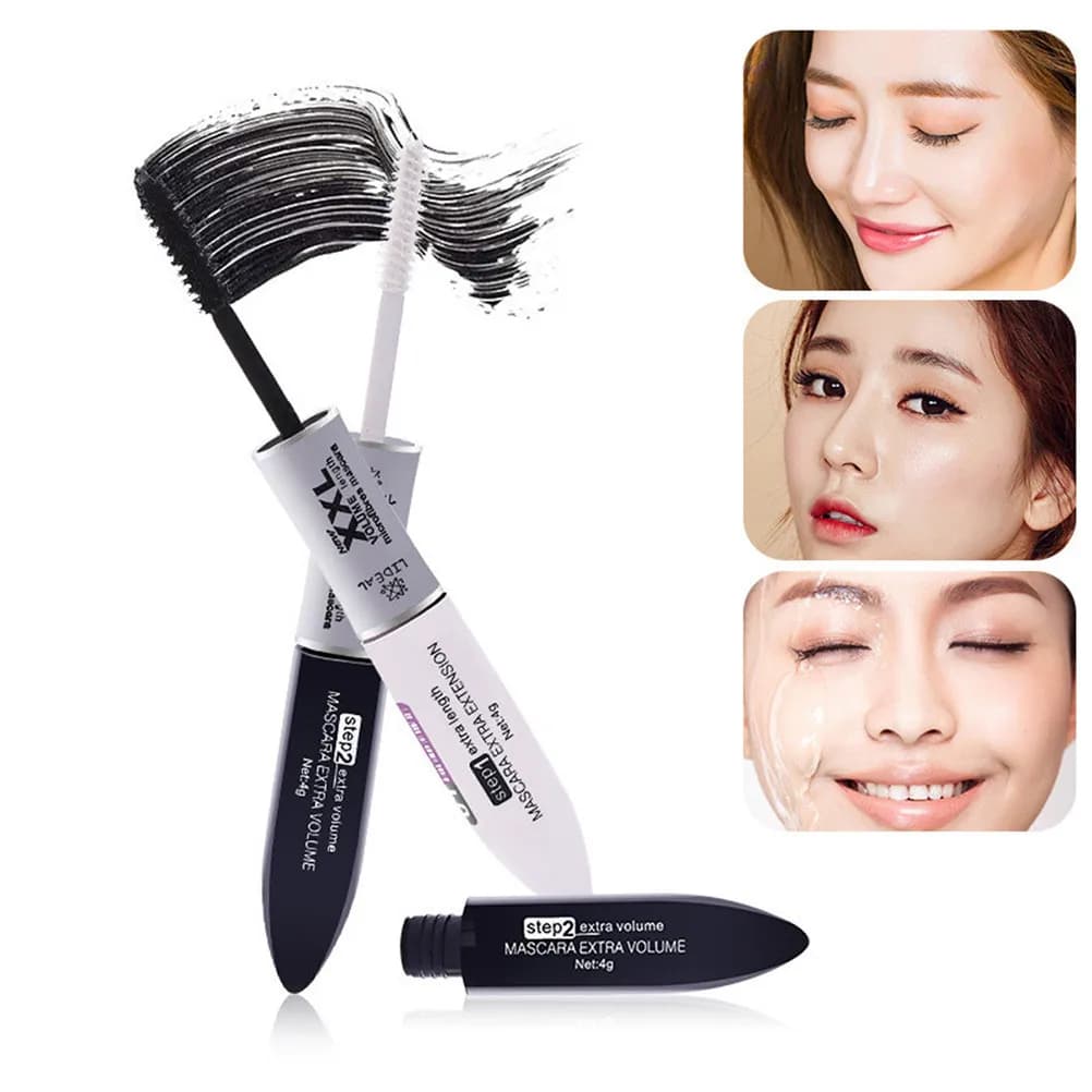 3D Fiber Dual-Ended Mascara Natural Long Curling Waterproof Lash Extension Makeup Eyelash Fibers Mascara Eye Lash Fibers