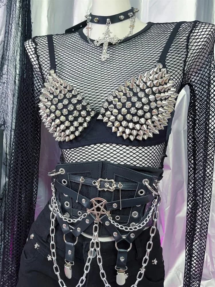 New Sexy Intimate Bra with Strass, Top Cover Silver Without Ferretto, Fashion Bralette with Paillettes