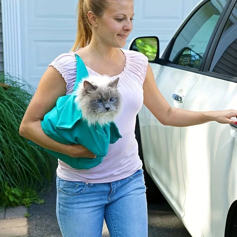 Borsa per il trasporto estiva Casa e giardino Prodotti per animali Forniture per gatti Trasportini e borse per gatti Borsa a tracolla piccola per animali Comodo marsupio lenitivo per gatti
