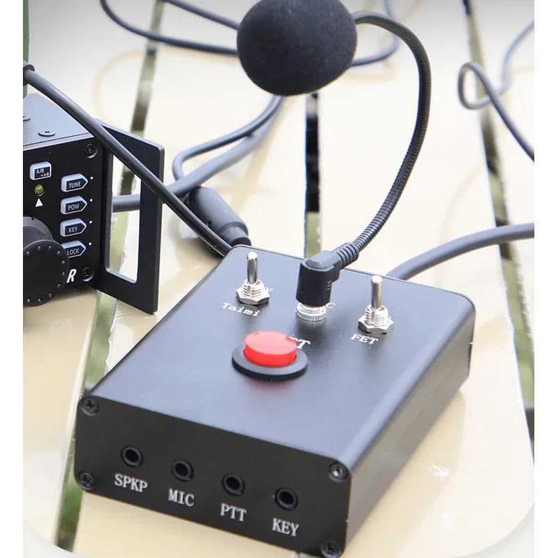 Microfono multifunzione DIH-1For Yaesu e xigu Radio a onde corte CW Key PTT supporto altoparlante/cuffia esterni