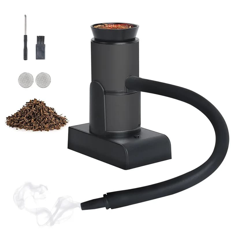 Kit per affumicatore portatile per cocktail Pistola per fumatori con trucioli di legno Fumatore per alimenti per bistecche Carne BBQ Griglia per barbecue Frutta secca