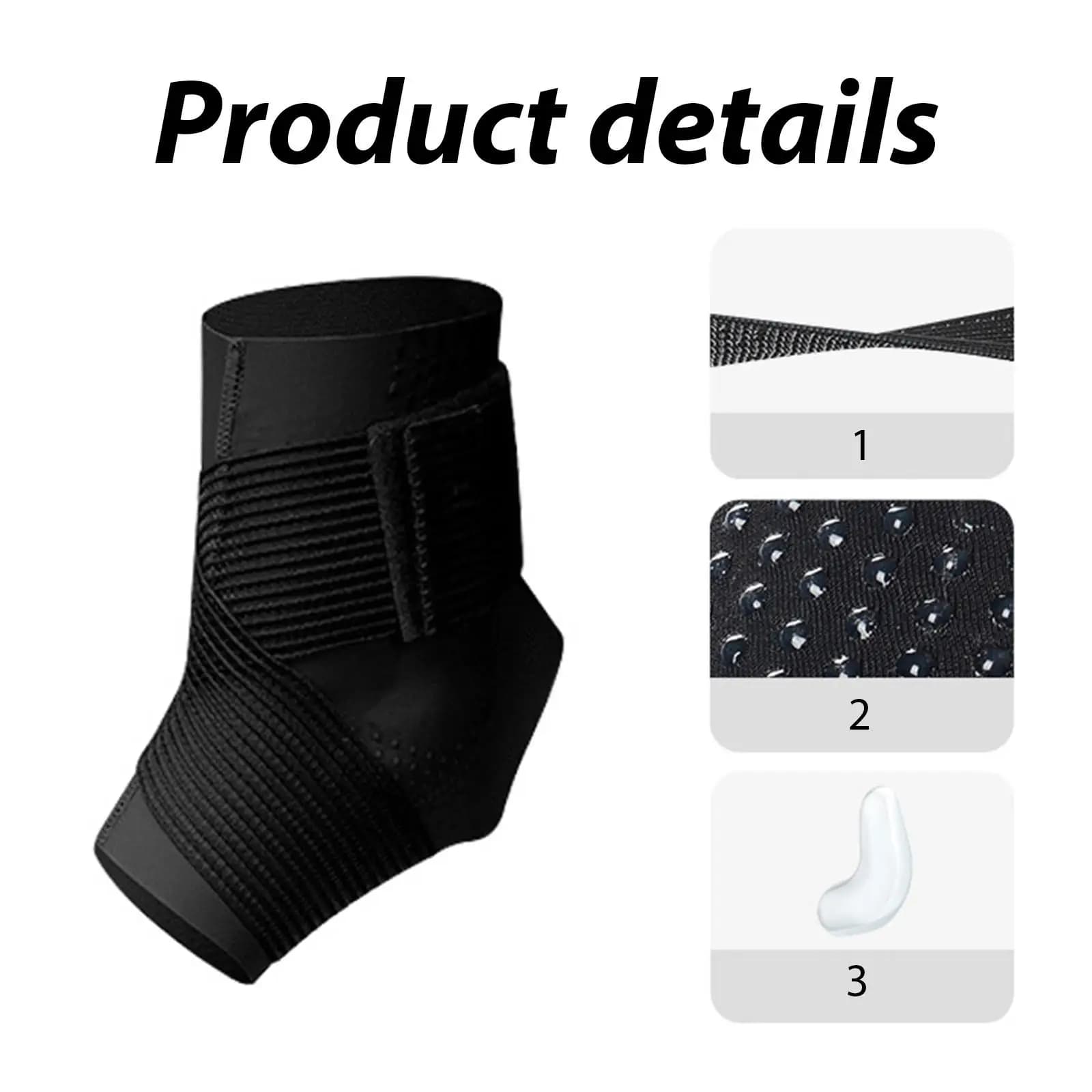 Protezione per Caviglia e Piede, Supporto per Tallone, Fascia Compressiva Sportiva per Adulti, per Equitazione, Basket, Jogging, Stabilizzazione