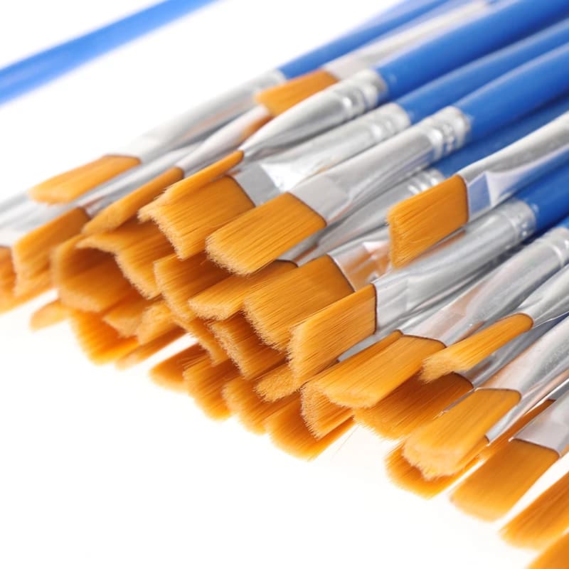 6/10/50P Paint Brushe Set Nylon Painting Brush Short Rod Oil Painting Brush Watercolor Pen HighQuality Professional Art Supplies