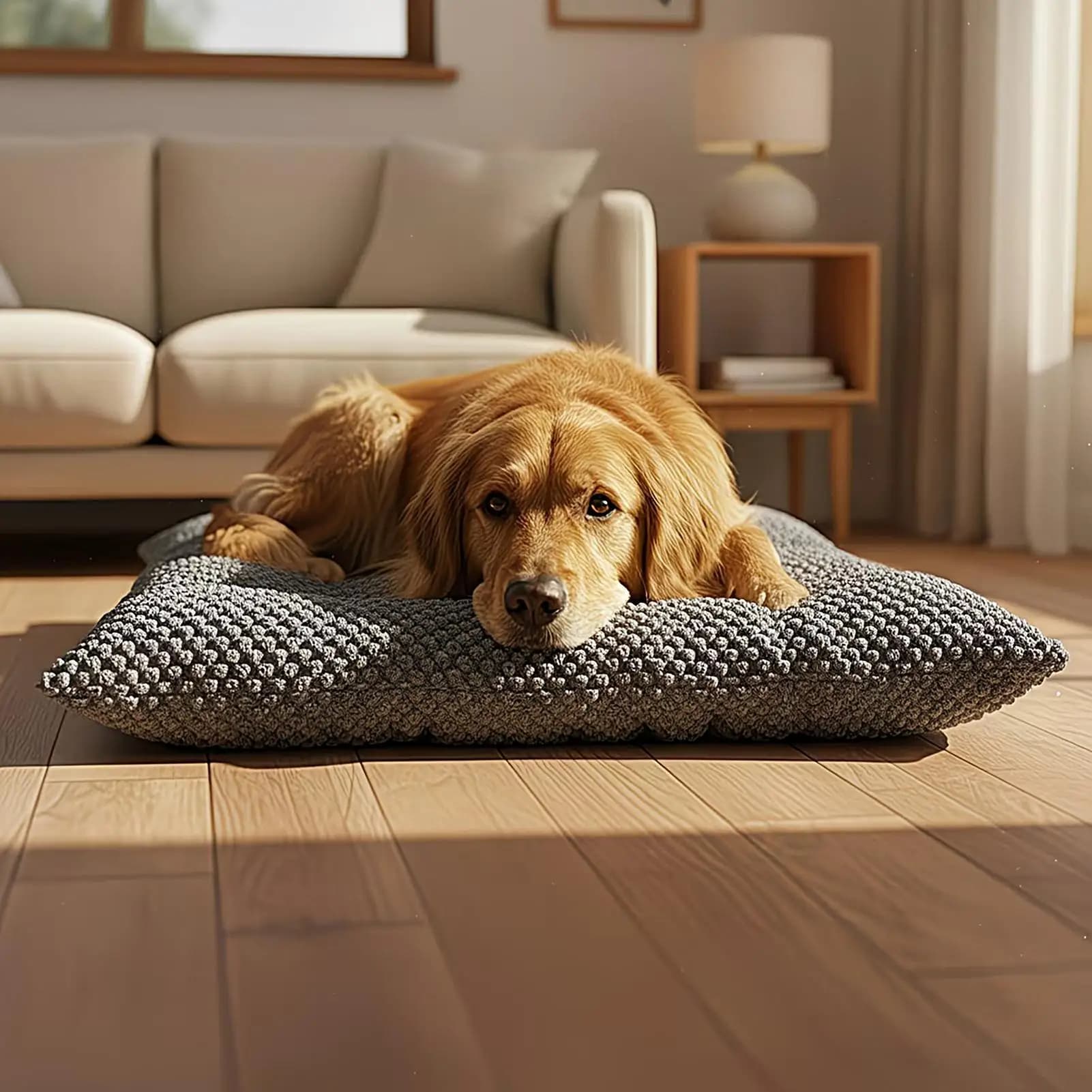 Pet Bed Soft Rectangular Sleeping Pad With Pillow And Raised Edges Kennel Pad For Small Medium Large Breed Home Entryway Floor