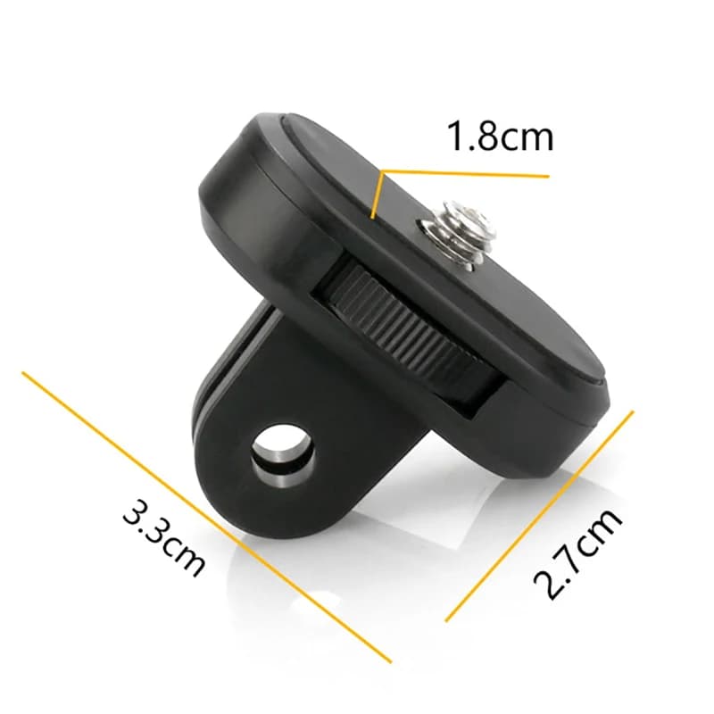 1 pz Accessori per Action Camera Adattatore a vite da 1/4 di pollice Adattatore per selfie stick Supporto universale rotante per schede Accessori per fotocamera