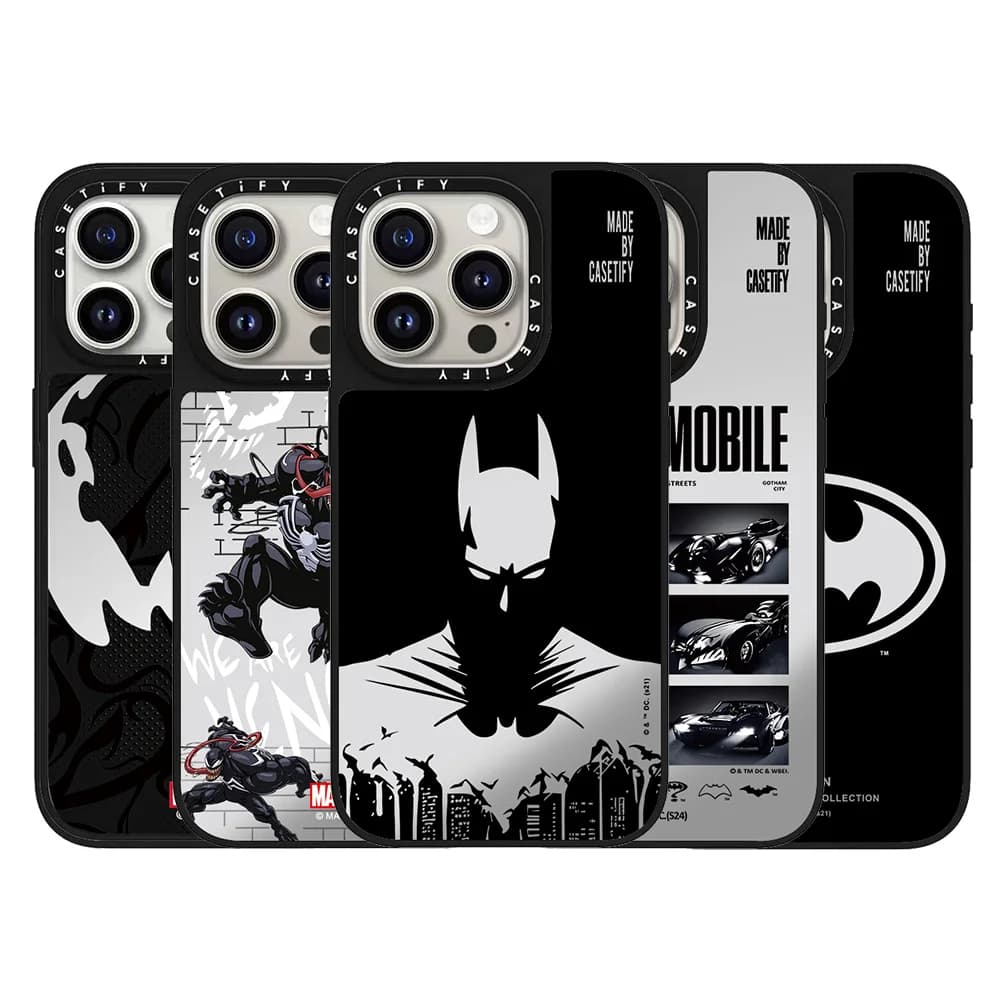 CASETiFY Co-brand Marvel Batman Series Venom Cover Protettiva Magnetica per iPhone 16 17 15 14 13 Pro Max Air Plus
