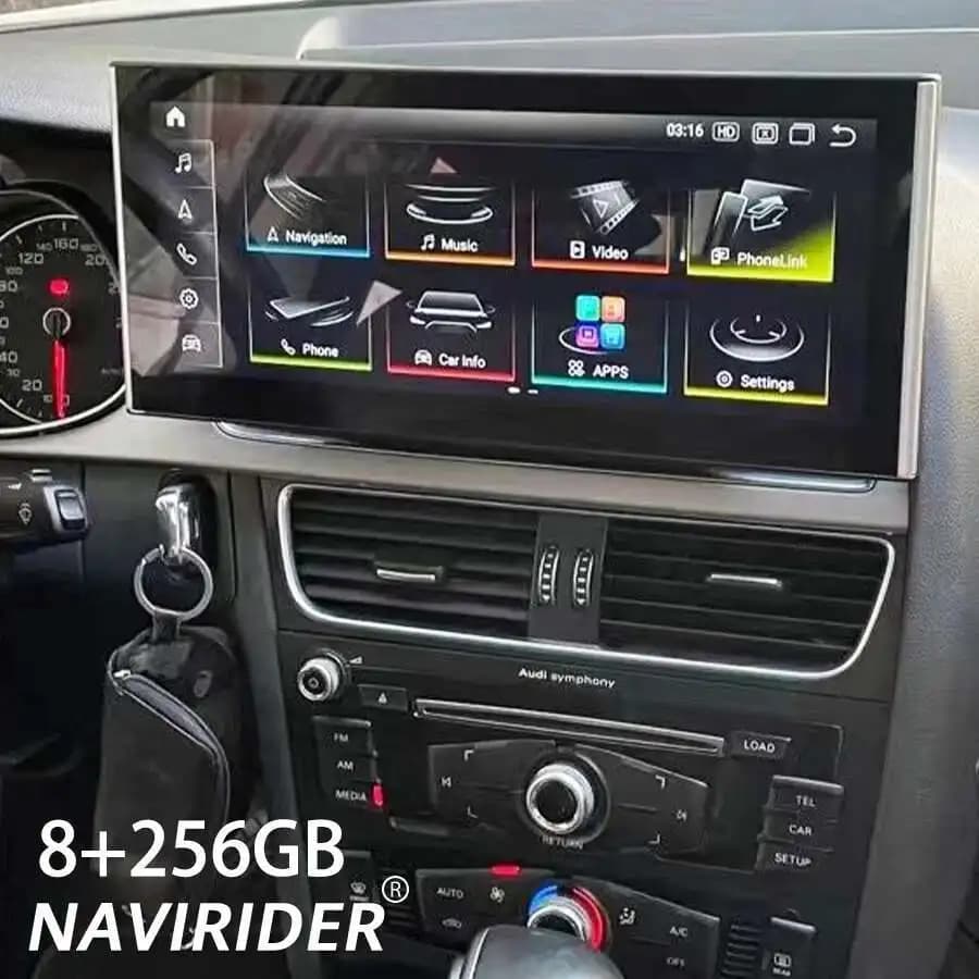 Schermo Qled Per AUDI Q5 2010-2018 Android 14 Autoradio Lettore Video Multimediale Stereo GPS Wireless CarPlay 12.3 Pollici 1920*720