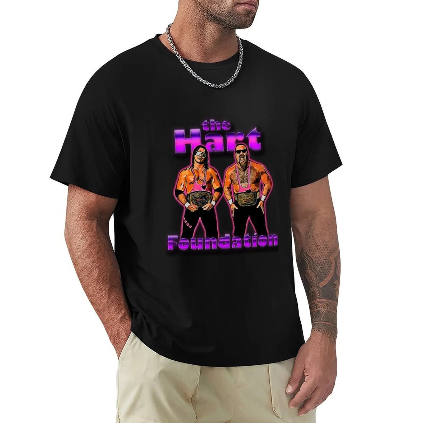 the Hart foundation T-Shirt Sports Casual Breathable Tee Shirt
