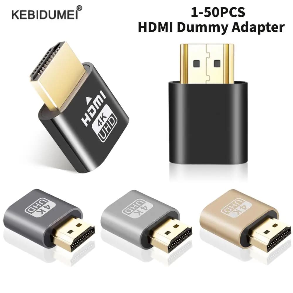 1-50PCS HDMI-compatible 1.4 DDC EDID Dummy Plug Virtual Display Headless Ghost Displayport Emulator Device Computer Accessories