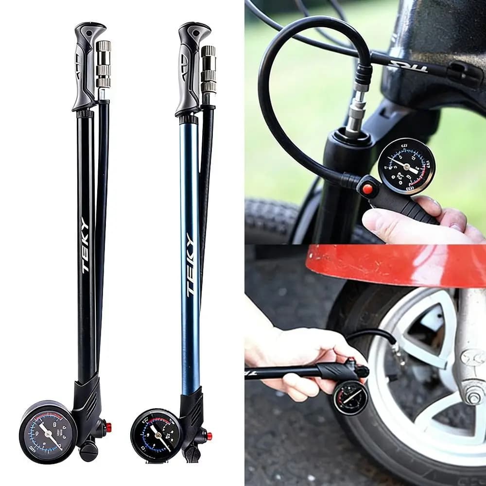Pompa Portatile per Bicicletta da Montagna 300 PSI, Valvole Presta/Schrader Resistenti, Pompa Universale ad Alta Pressione per Mountain Bike